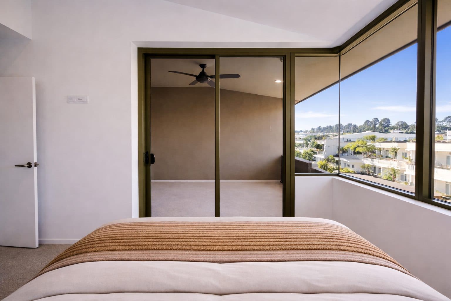 Master bedroom with panoramic views over Bulimba